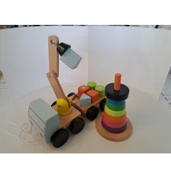 Giochi Ikea In Legno: Impilabile + Gru Con Cubotti