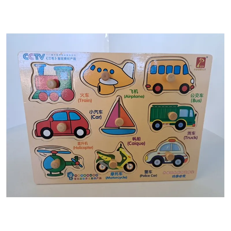 Pannello In Legno Con Incastri I Veicoli