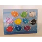 Pannello In Legno Con Pesciolini Colorati