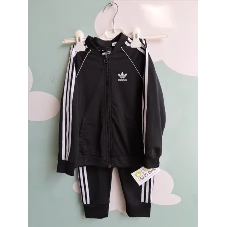 Completo Tuta Adidas Nera e Bianca 3/4 A