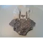 Vestito a Salopette Bianco e Maculato 3/6 M