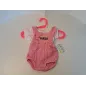 Completo Salopette Rosa Le Superchicche + Tshirt Bianca 0-3 M 62 Cm