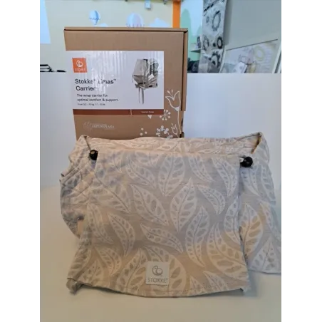 Marsupio Stokke Limas Floral Beige In Lino e Cotone