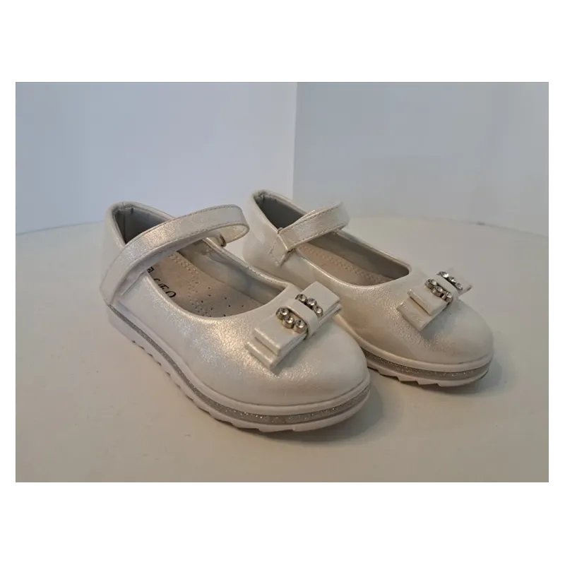 Ballerine Bianche Con Brillantini N 28