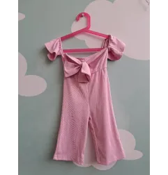 Tuta Rosa Con Fiocco 6-9 M