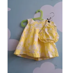 Vestito Giallo Con Coulotte Abbinate Obaibi 6 M