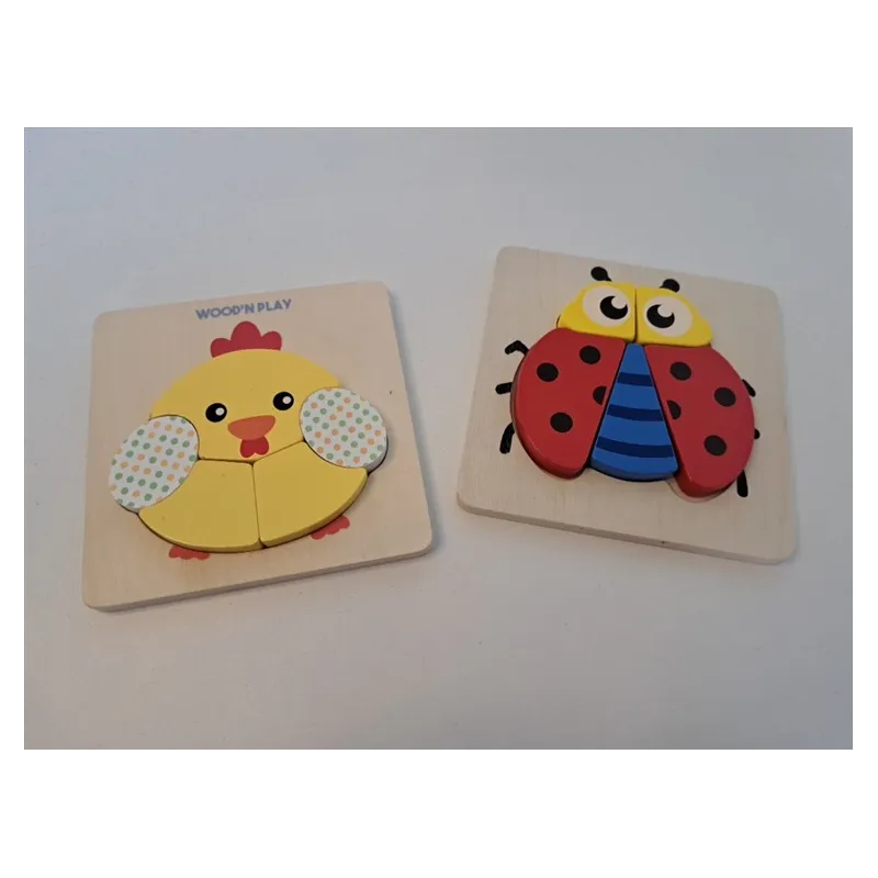 Gioco In Legno Puzzle Animali 2 PZ