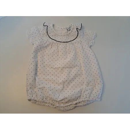 Pagliaccetto Bianco Pois Blu 6/9 M