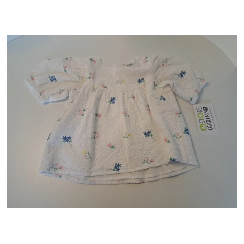 Maglia / Camicetta Bianca Fiorellini 18/24 M