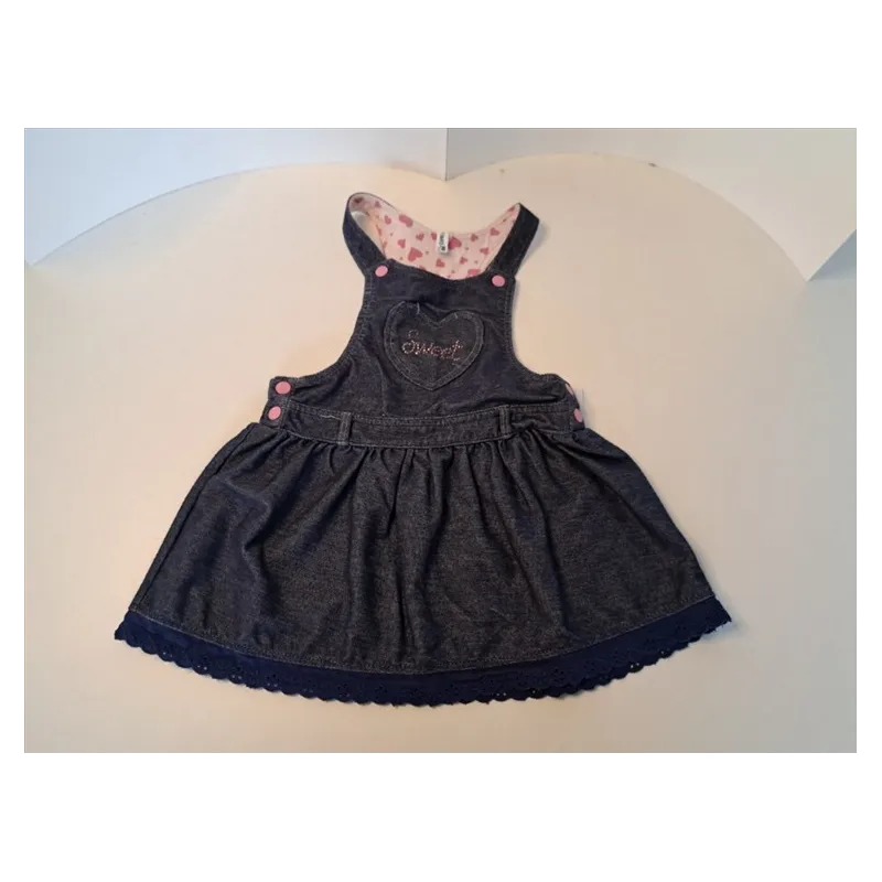 Vestito Leggero Color Jeans E Bottoni Rosa Idexe 24 M