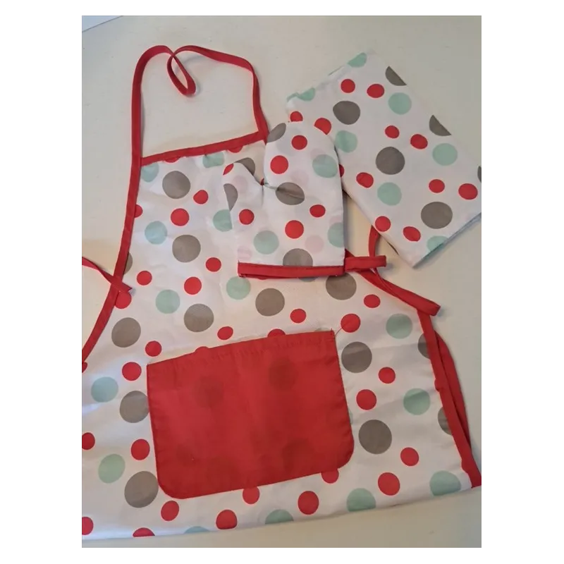 Set Cucina Grembiule Guanto e Pannetto