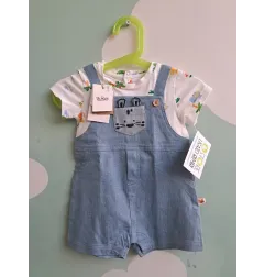 Tutina Finta Salopette Tigrotto Blu Kids 3/6 M Nuova