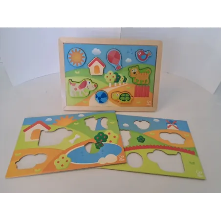 Gioco Incastri In Legno Hape 2 Scenari