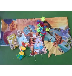 Accessori Festa Compleanno Oceania Con Sfondo e Tanti Dettagli Come Da Foto