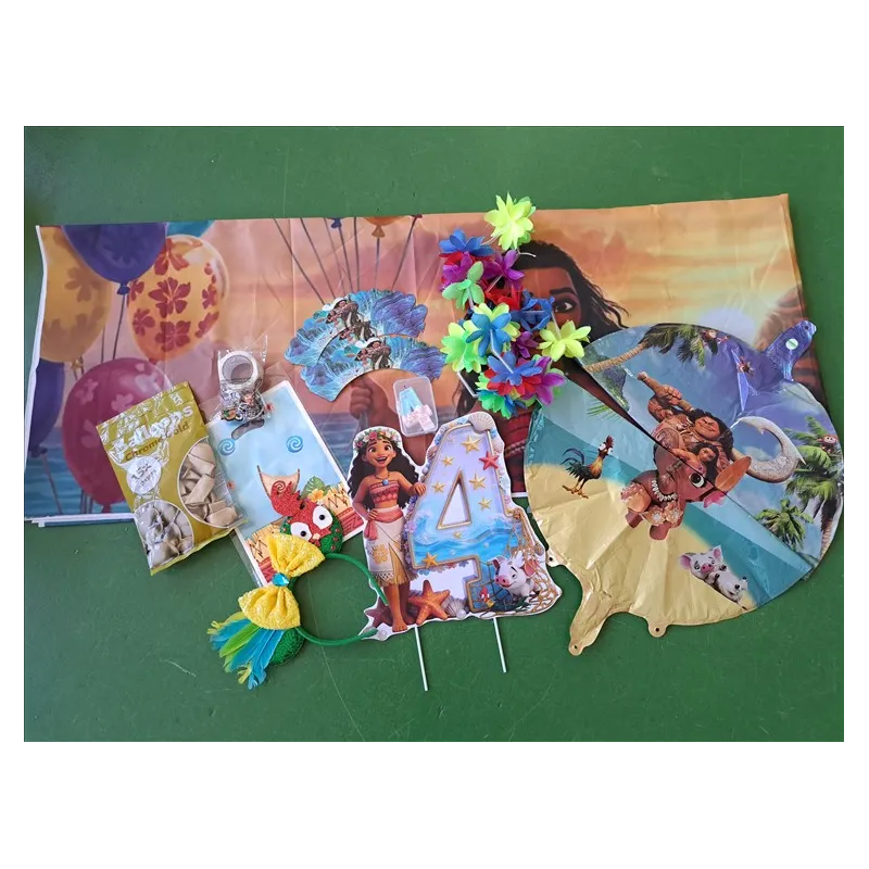 Accessori Festa Compleanno Oceania Con Sfondo e Tanti Dettagli Come Da Foto