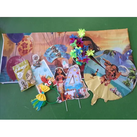 Accessori Festa Compleanno Oceania Con Sfondo e Tanti Dettagli Come Da Foto