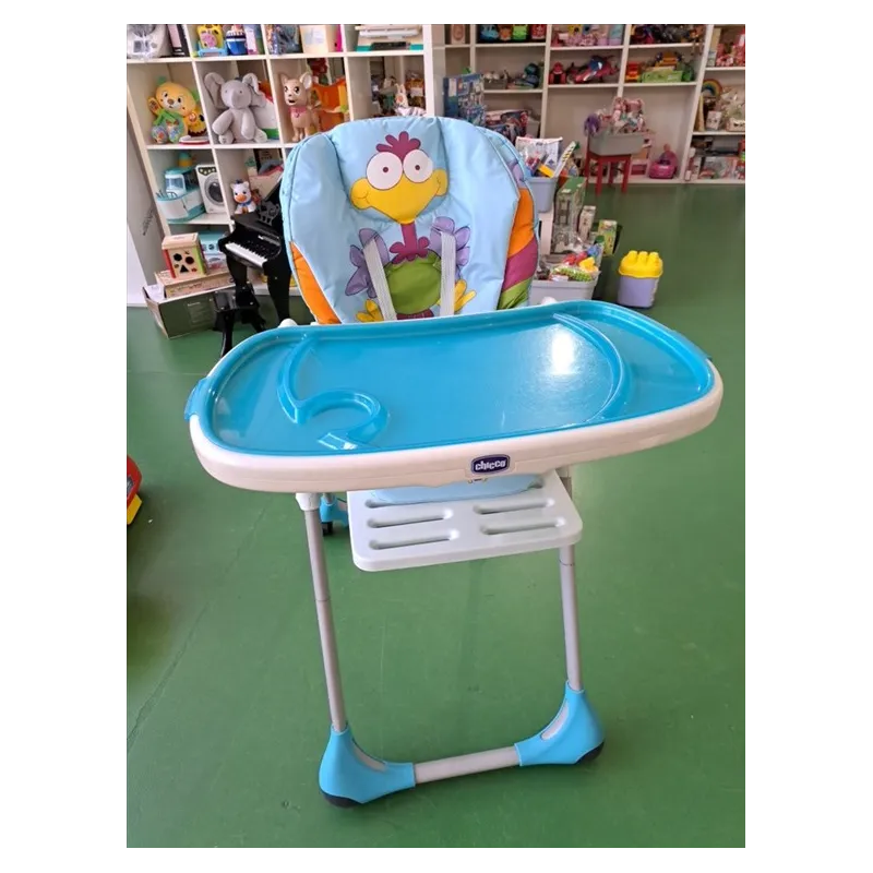 Seggiolone Pappa Grigio e Azzurro Pulcino