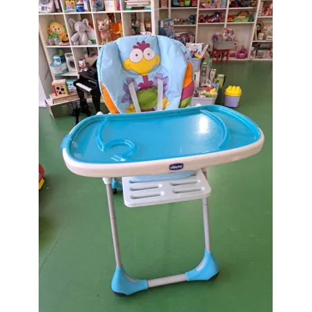 Seggiolone Pappa Grigio e Azzurro Pulcino