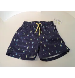 Costume Boxer Blu Con Barchette 8/9 A