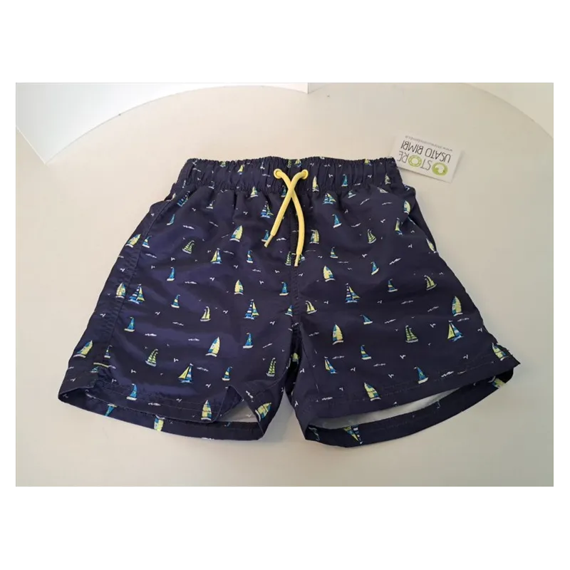 Costume Boxer Blu Con Barchette 8/9 A