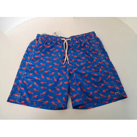 Costume Boxer Sainth Barth Blu Pesciolini Rossi 10 A