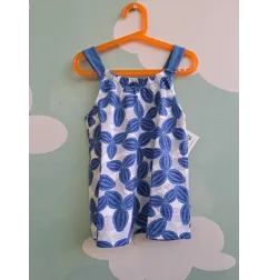 Canottiera Con Fiori Blu Okaidi 8 A 128 Cm