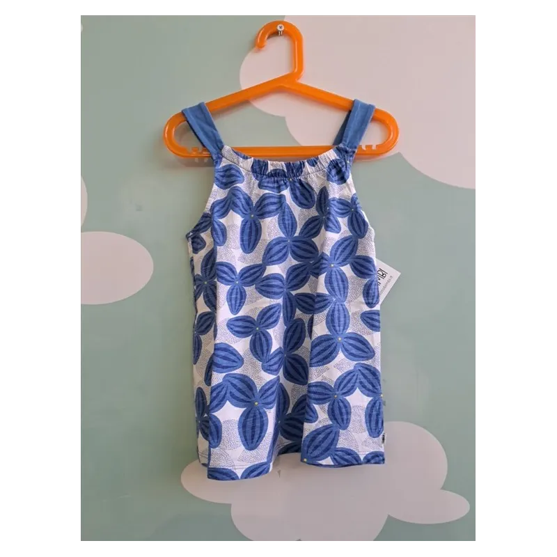 Canottiera Con Fiori Blu Okaidi 8 A 128 Cm