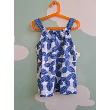 Canottiera Con Fiori Blu Okaidi 8 A 128 Cm