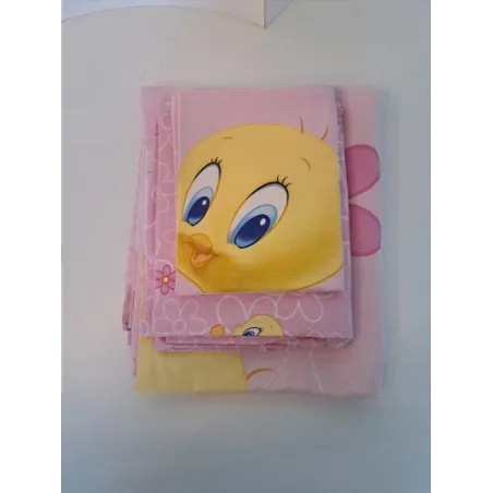 Completo Lettino Sopra Sotto Federa Rosa Titti