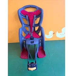 Seggiolino Bicicletta Posteriore Grigio e Rosso