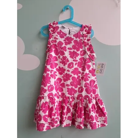 Vestito Fiori Fucsia e Bianchi 6 A Nuovo