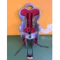 Seggiolino Bici Posteriore Rosso e Grigio