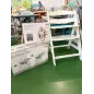 Seggiolone Pappa in Legno Alpha+ hauck Con Vassoio Tray Bianco e Cuscino Per Seduta