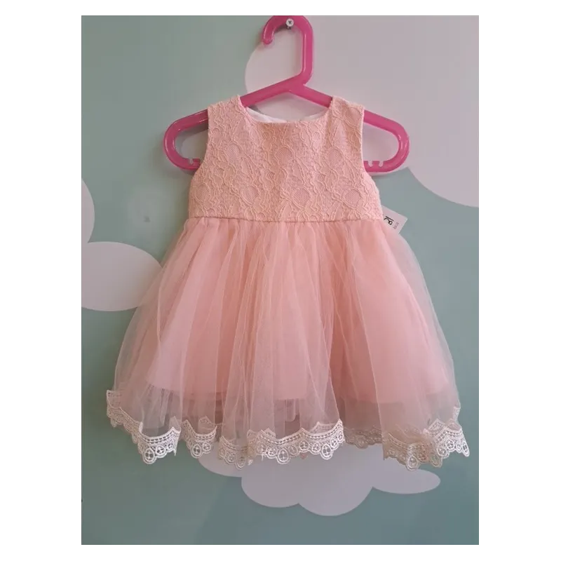 Vestito Elegante Rosa Gonna Tulle 12 M