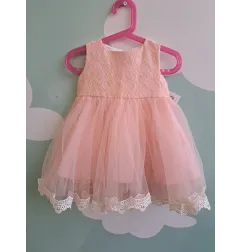 Vestito Elegante Rosa Gonna Tulle 12 M