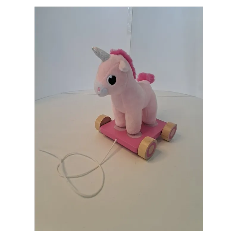 Gioco In Legno Peluche Unicorno Trainabile
