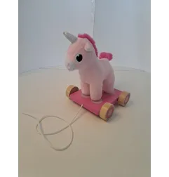 Gioco In Legno Peluche Unicorno Trainabile