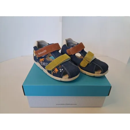 Sandali Blu Arancioni E Gialli Jungle Balocchi N. 24 Con Scatola