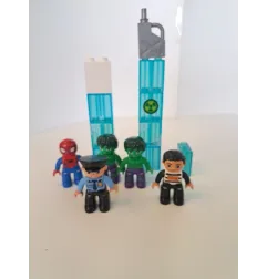 Lego Duplo Poliziotto, Bandito, Spiderman, 2 Hulk