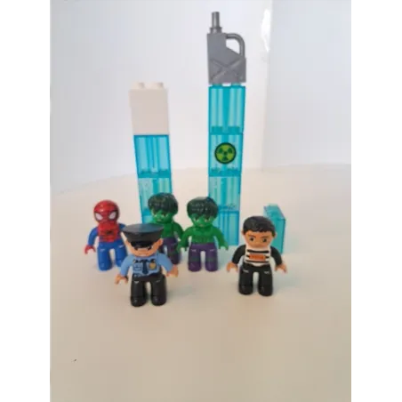 Lego Duplo Poliziotto, Bandito, Spiderman, 2 Hulk