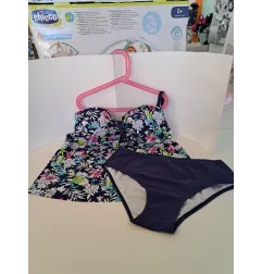 Trikini Premaman Taglia XL Blu Con Fiori