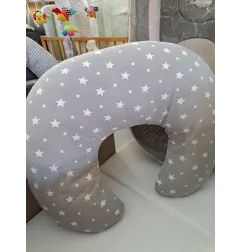 Cuscino Allattamento Grigio Stelline