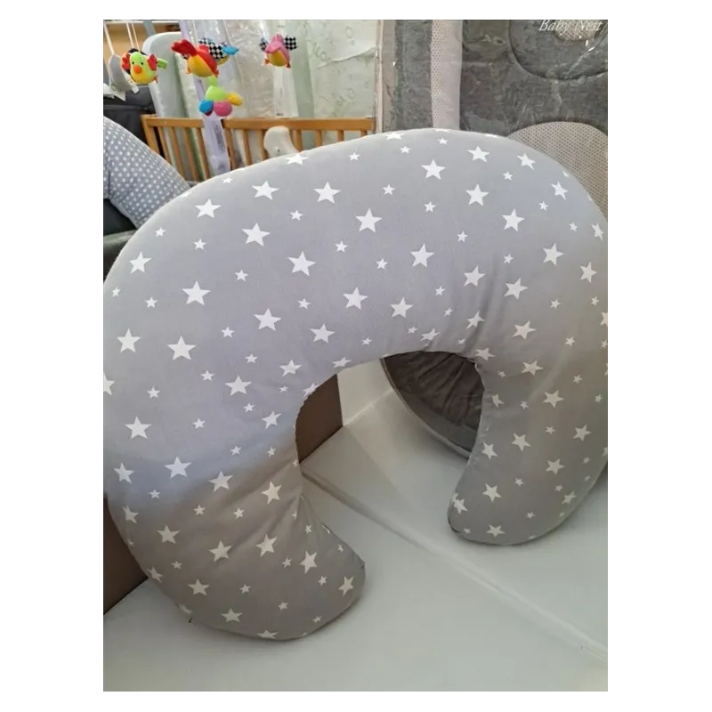 Cuscino Allattamento Grigio Stelline