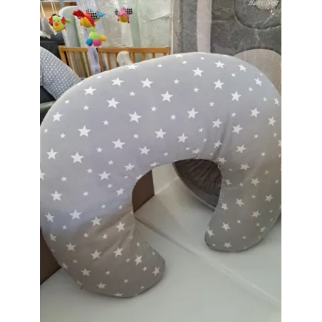Cuscino Allattamento Grigio Stelline