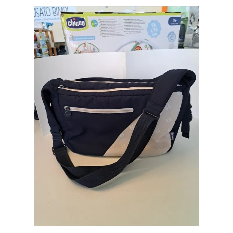 Borsa Mamma / Passeggino Chicco Blu Con Telo Fasciatoio All'interno