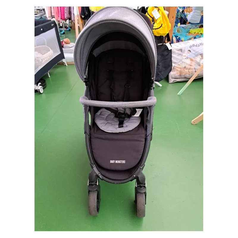 Passeggino Baby Monster Grigio Con Copertura Pioggia