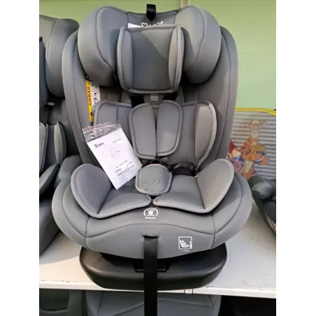 Seggiolino Auto Leo+ 40/150 Cm, Girevole e Reclinabile, Isofix Grigio