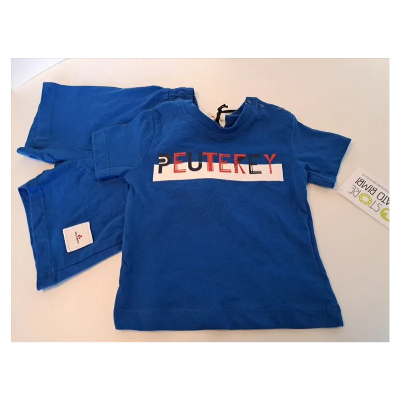 Completo Pantaloncini e T Shirt Blu Peuterey 9 M