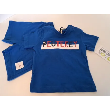 Completo Pantaloncini e T Shirt Blu Peuterey 9 M