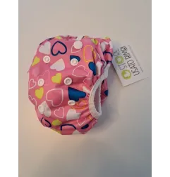 Costume Contenitivo Rosa Cuoricini 6/9 M